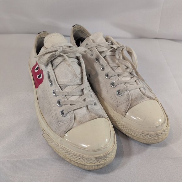 Converse Comme des Garcons Play x Chuck 70 Milk White Heart 150207C Mens 10 W 12 - Picture 2 of 16
